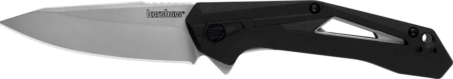 Kershaw 1385 Airlock EDC 3" Folding Drop Point 5Cr13MoV Blade, Black Handle - Kershaw - DROP POINT