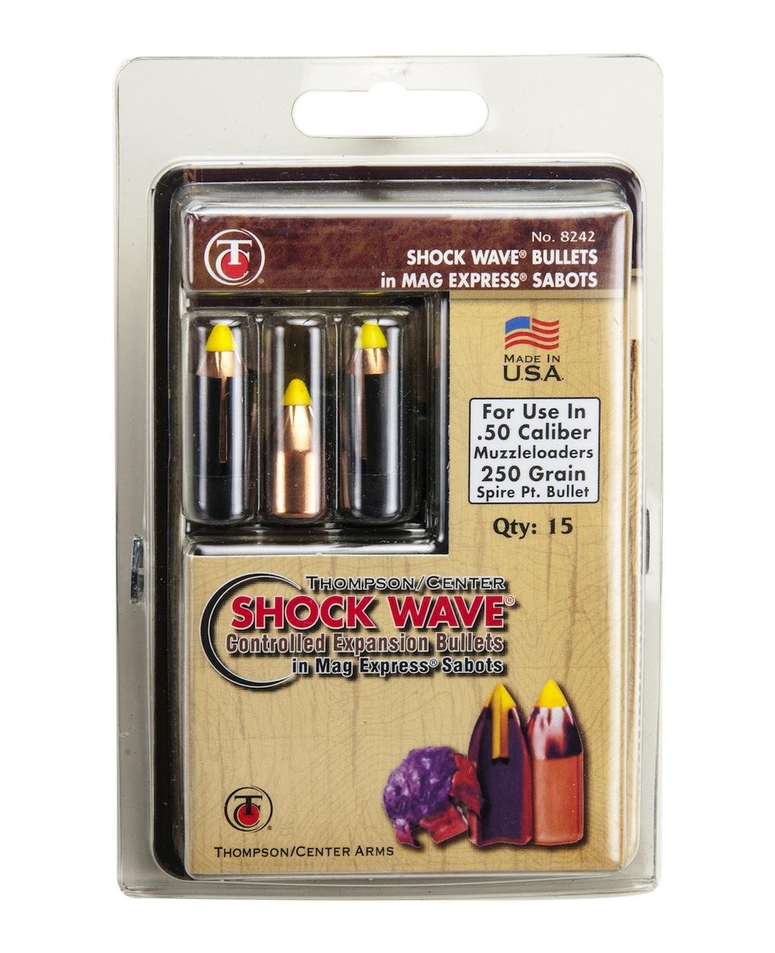 T/C Accessories Shock Wave Controlled Expansion 50 Cal Spire Point 250 GR 30 Box