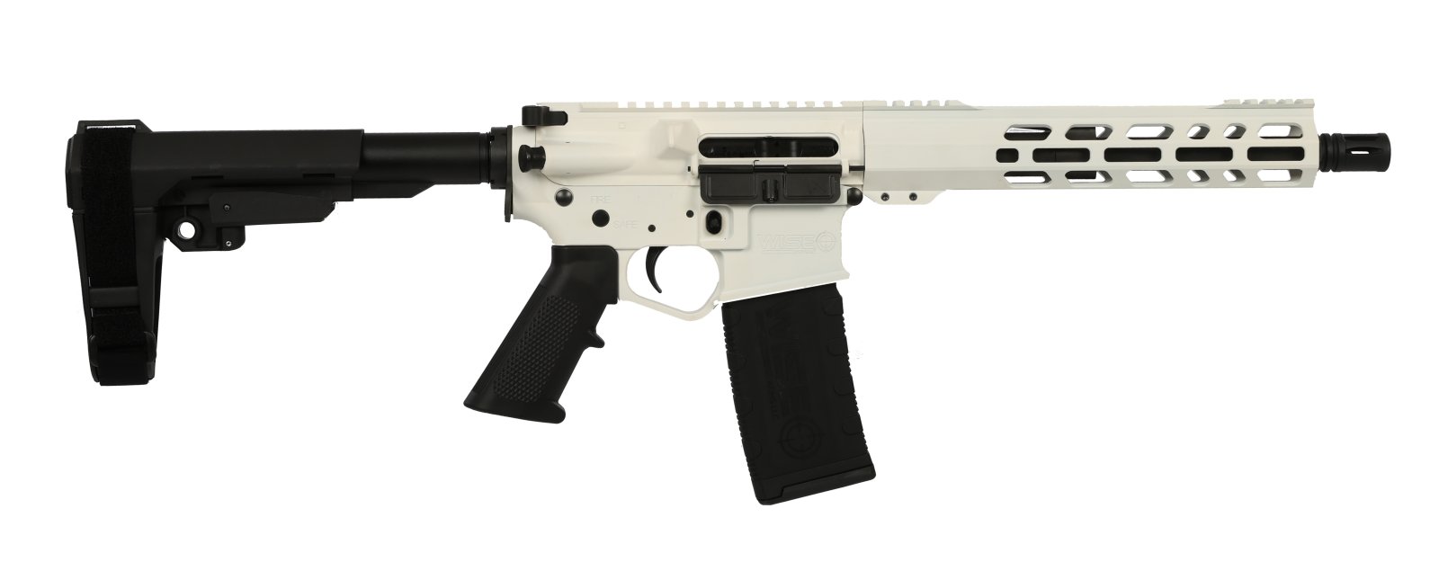 Wise Arms 10.5-556-SBA3-WHT WA-15B 223 Rem | 5.56 NATO 10.5" White Cerakote Semi-Auto Pistol - Wise Foods, Inc. - 223 Rem | 5.56 NATO