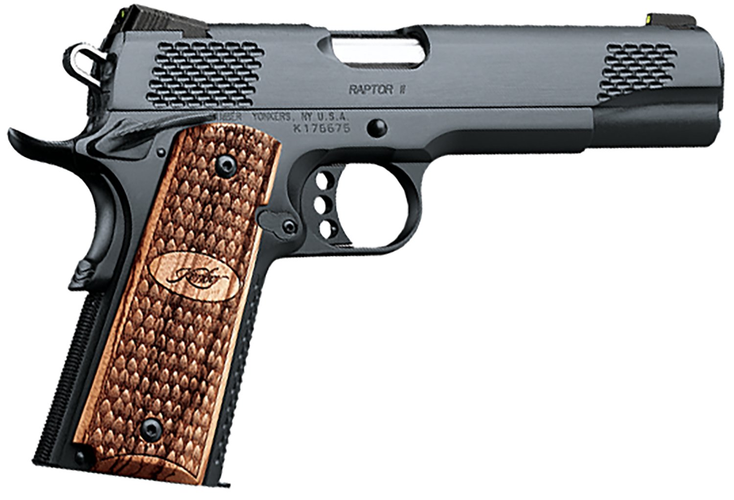 Kimber Raptor II 3200117CA .45 ACP 8+1 Night Sights Zebra Wood Grips - Kimber Manufacturing, Inc. - 45 ACP