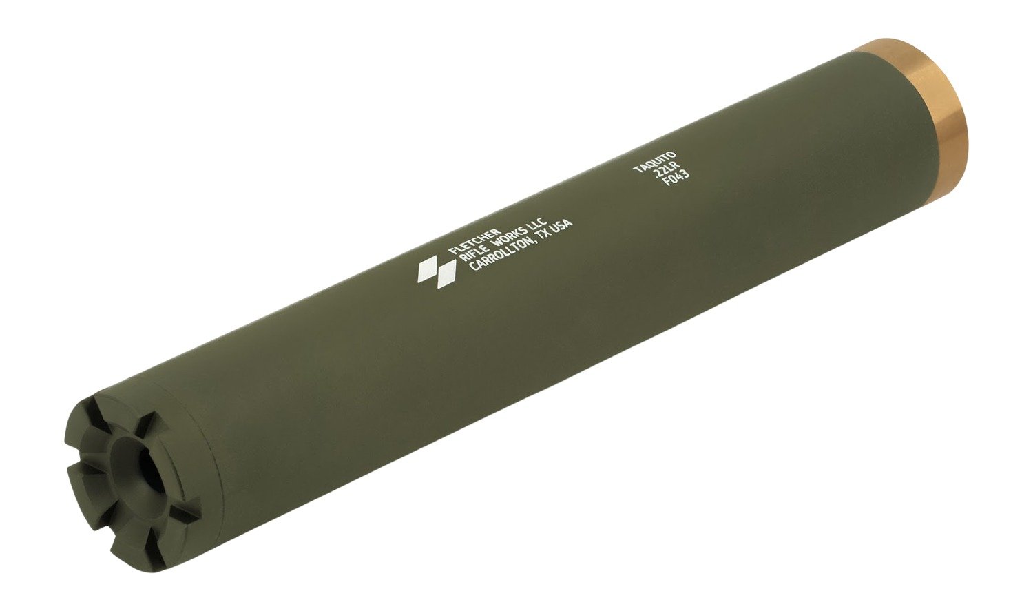 Fletcher Rifle Works TAQUITOODG Taquito 22LR 1" OD Green Stainless Steel/Aluminum 1/2"x28 - FLETCHER - 22 LR