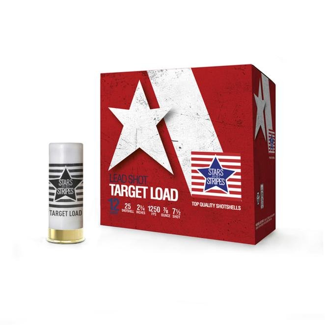 Star & Stripes Target Load Shotshells 12ga 2-3/4 7/8oz 1250 fps #7.5 25/ct