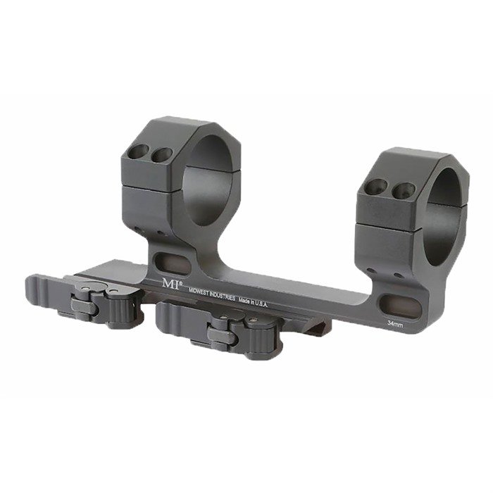 Midwest Industries MI-QD34SMH Scope Mount 34mm Black 1.93" Height