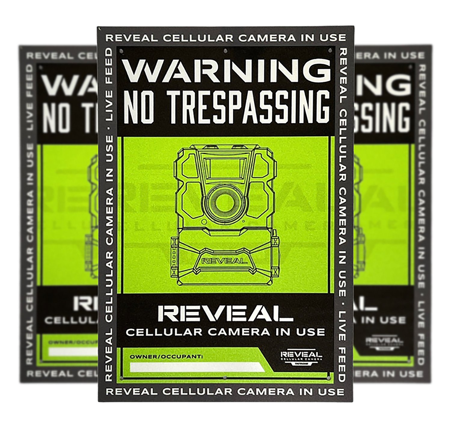 Tactacam No Trespassing Sign Durable Plastic High Visibility S1 - Tactacam