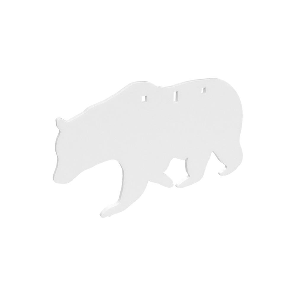 Birchwood Casey BC-47703 AR500 3/8" Bear Silhouette Target, 22" White