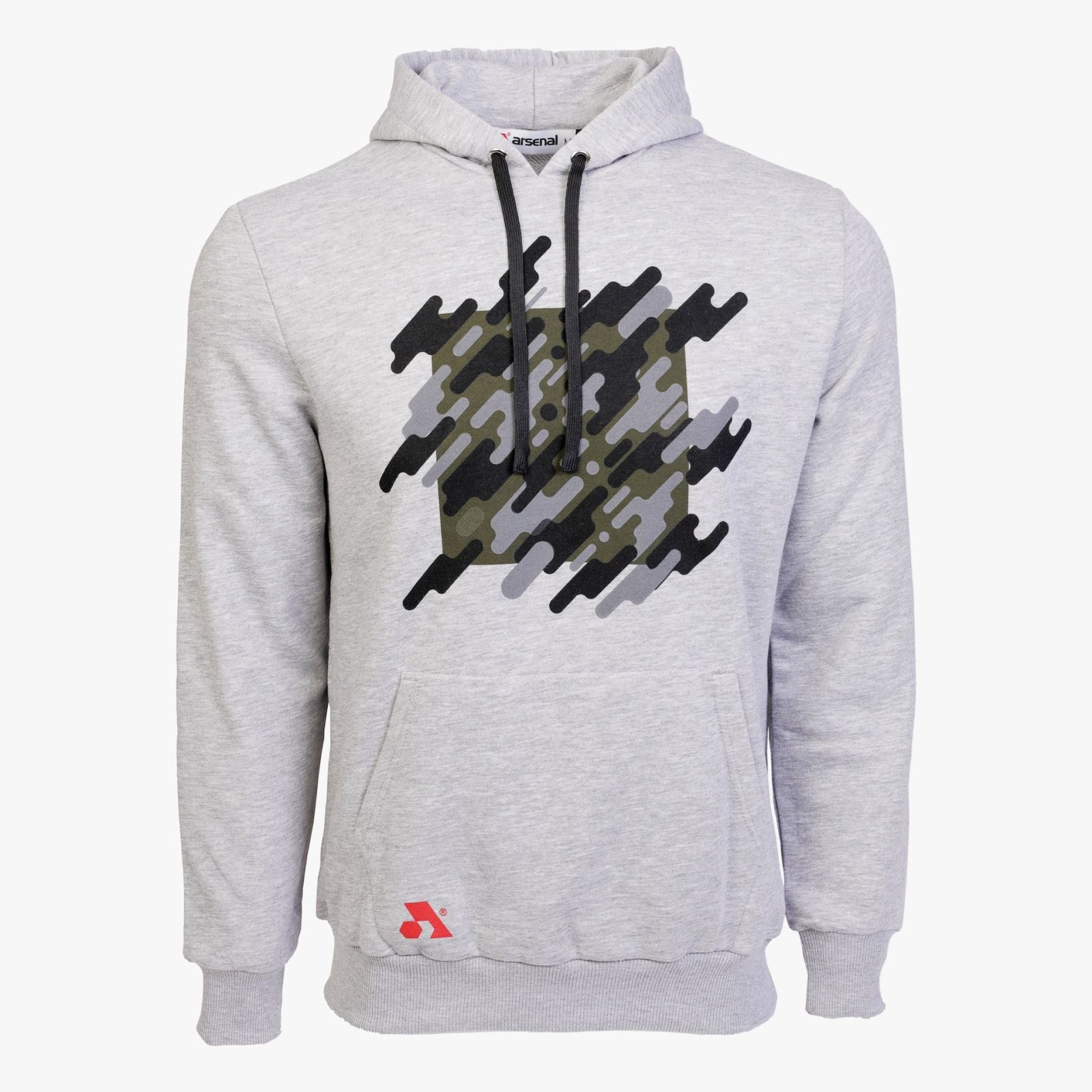 Arsenal Small Beige Cotton-Poly Relaxed Fit Graphic Pullover Hoodie - Arsenal