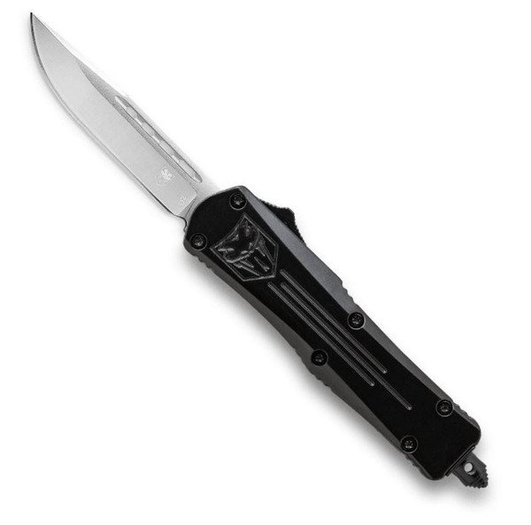 CobraTec MBFS-3DNS FS-3 Medium OTF Knife 3" D2 Steel Drop Blade Black - CobraTec Knives - DROP POINT