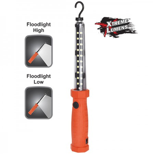 Nightstick 600 Lumen Rechargeable Work Light, Red - Versatile LED Floodlight with Magnets & Rotating Hook