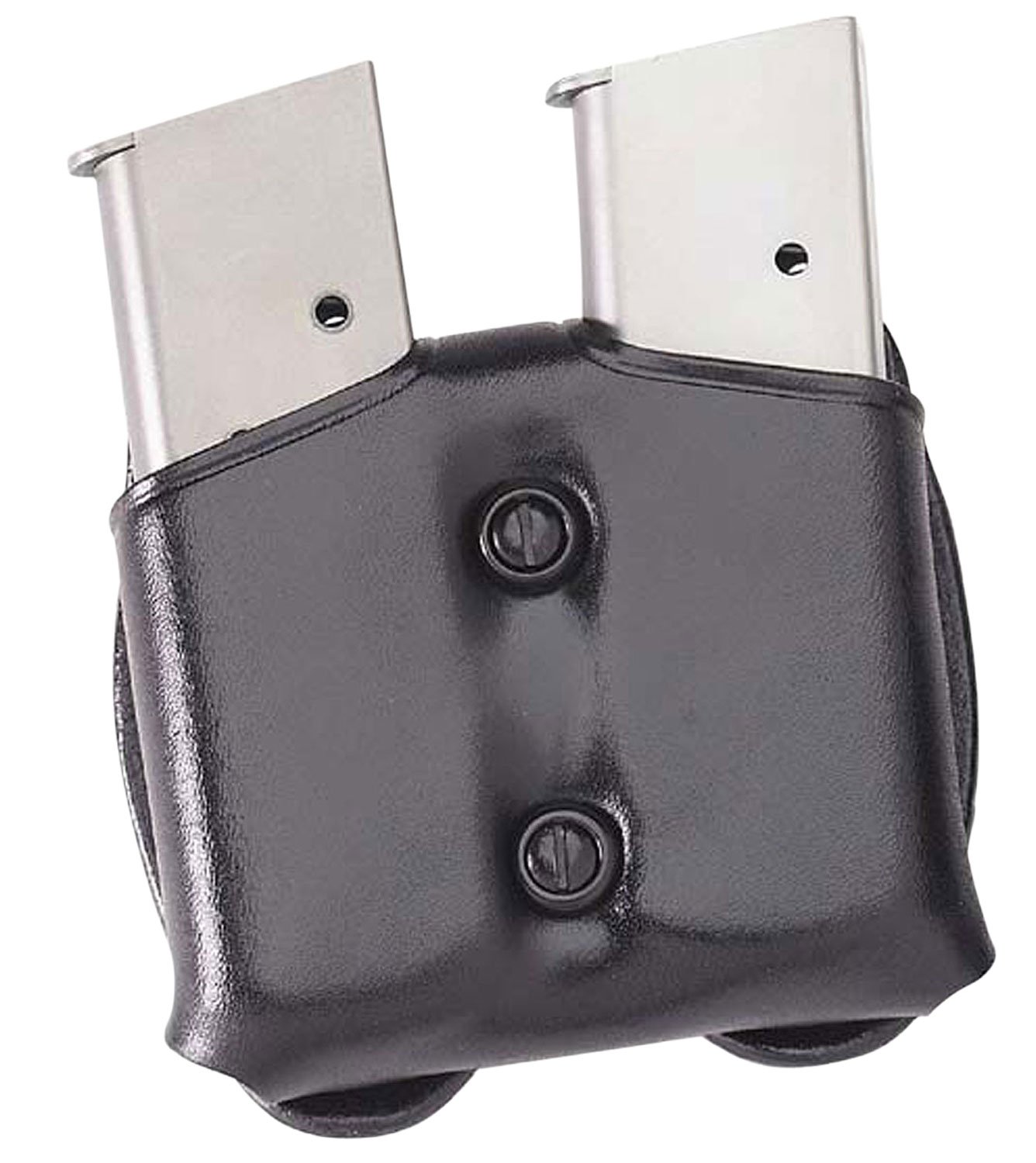 Galco CDM22B Double Mag Carrier Black Leather Belt Loop 1.5-1.75"