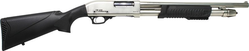Iver Johnson PAS12 Pump 12GA 3" 18" Satin Nickel Cylinder