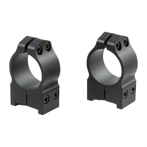 Warne 14R7M Medium 30mm Scope Rings - Ruger M77 & Hawkeye Grooved Receiver, Black