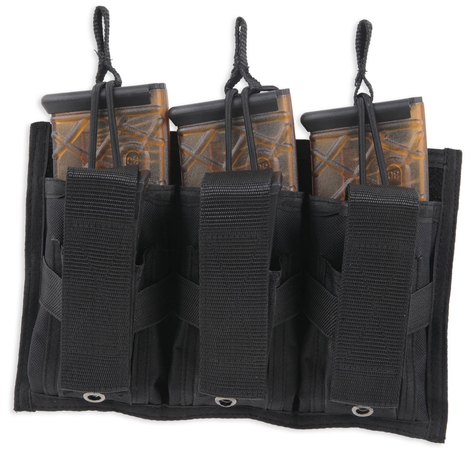 Bulldog BDT62 Tri-Double Mag Pouch Black MOLLE Belt Loop - Bulldog - BLACK