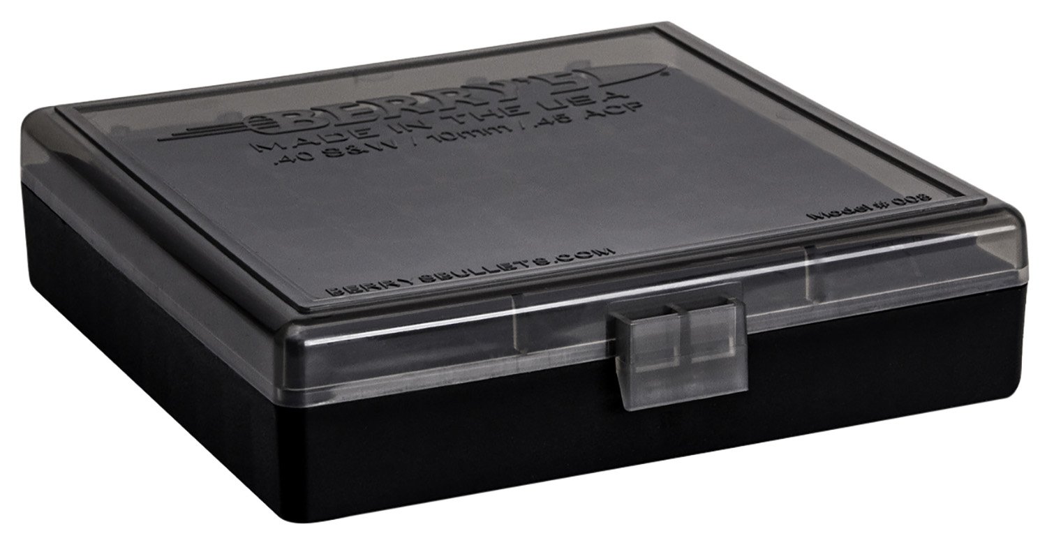 Berry's Ammo Box #008 - .40 S&W/.45 cal 100/rd Smoke/Black - Berry's Mfg - AMMO BOX