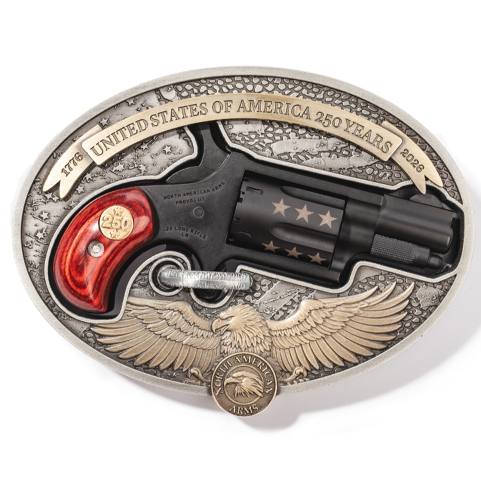 NAA America's 250th Anniversary Belt Buckle Gun .22 LR 5rd Capacity 1-1/8'' Barrel