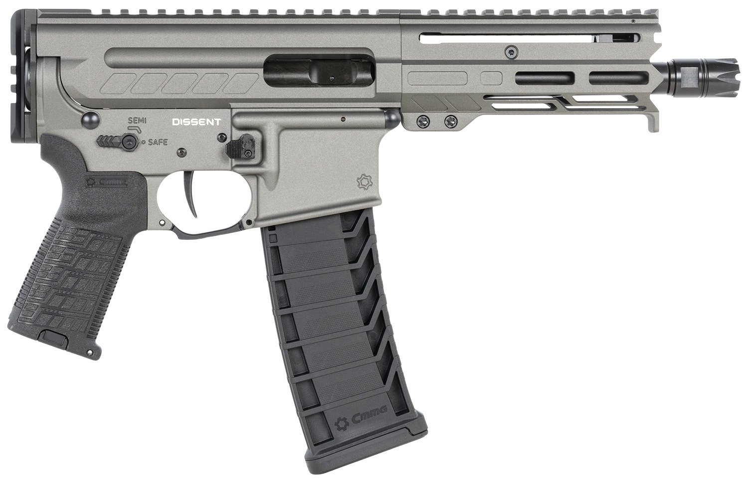 CMMG 94A6867TNG Dissent MK4 9mm 33+1 6.5" Tungsten Gray Pistol - CMMG - 9mm Luger