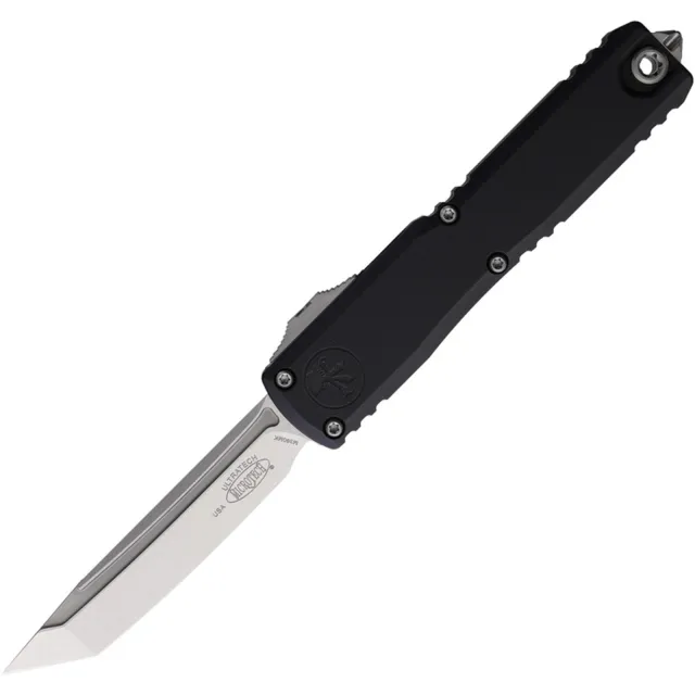 Microtech 1123-10 Ultratech Gen III ZBP 3.55 In Tanto Stonewash Black