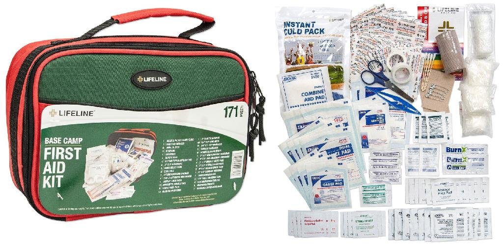 LIFELINE 4150 171-Pc Base Camp & Travel First Aid Kit