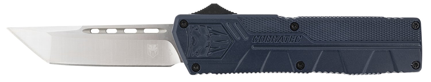 CobraTec NYCTLWTNS Lightweight 3.25" OTF Tanto D2 Blade NYPD Blue Handle - CobraTec Knives - TANTO