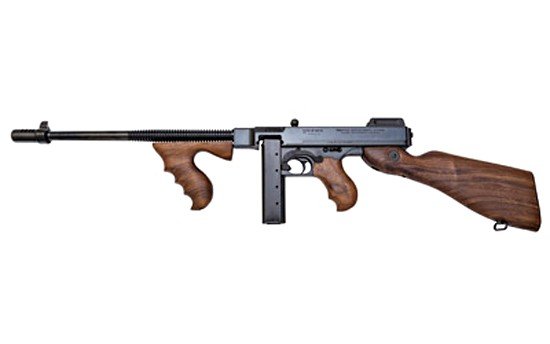 Thompson T114 1927A-1 Deluxe .45 ACP, 16.5" Finned Barrel, Adjustable Sight, Walnut Stock, 20-Round Magazine, 1-Year Warranty - Auto-Ordnance - 45 ACP