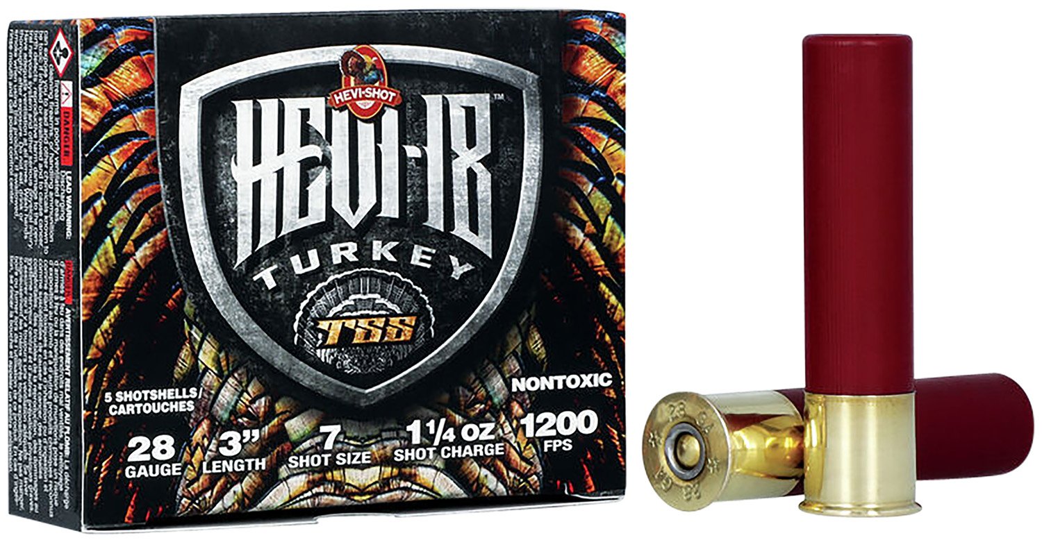 HEVI-Shot HS7287 HEVI-18 TSS Turkey 28 Gauge 3 in 1 1/4 oz Tungsten 7 Shot