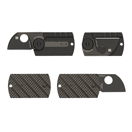 Spyderco C188CFBBKP Dogtag Knife S30V Sheepsfoot Blade - SPYDERCO