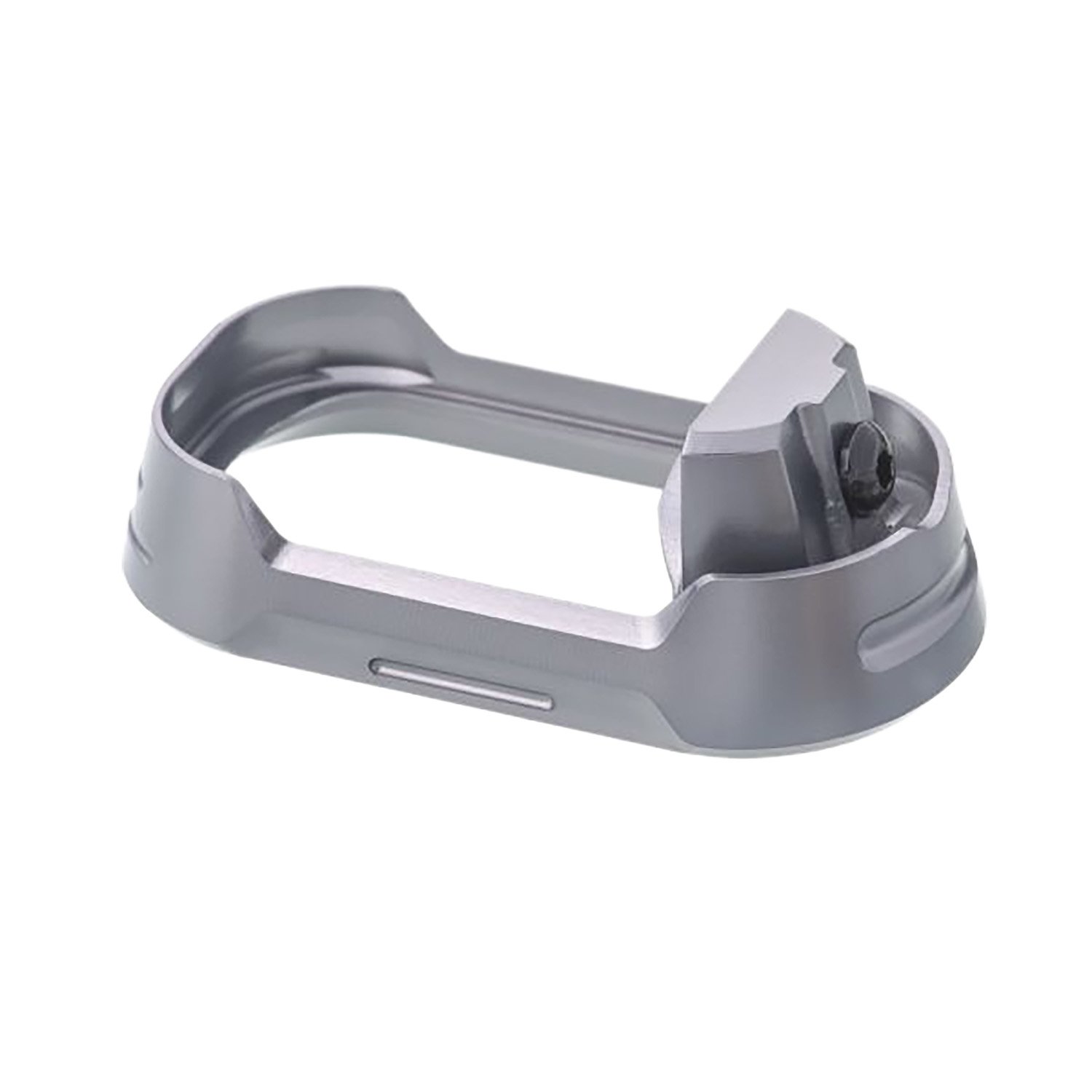 Tyrant CNC TDG19G34MWGREYBLKSCRW Glock 19 Gen 3-4 Grey Aluminum Magwell