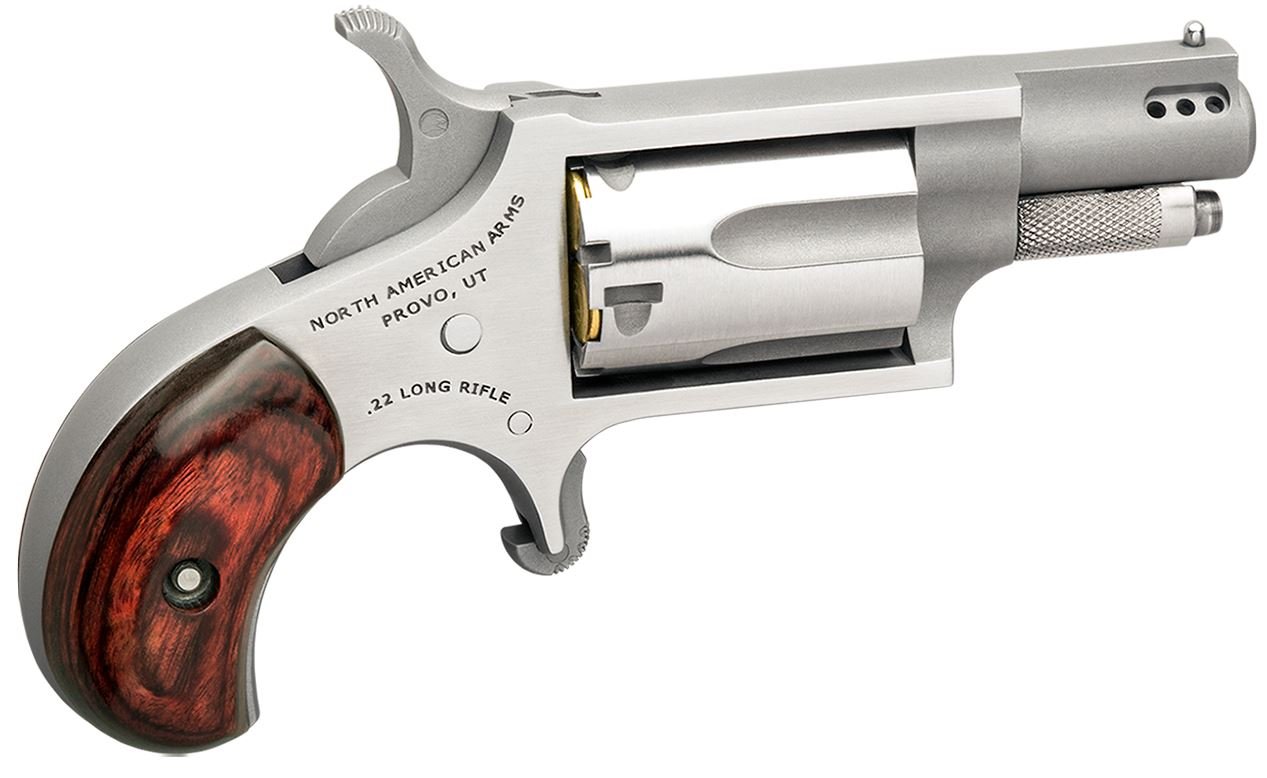 NAA NAA-22LR-P Mini-Revolver 22 LR 1 1/8" Stainless - NAA - 22 LR