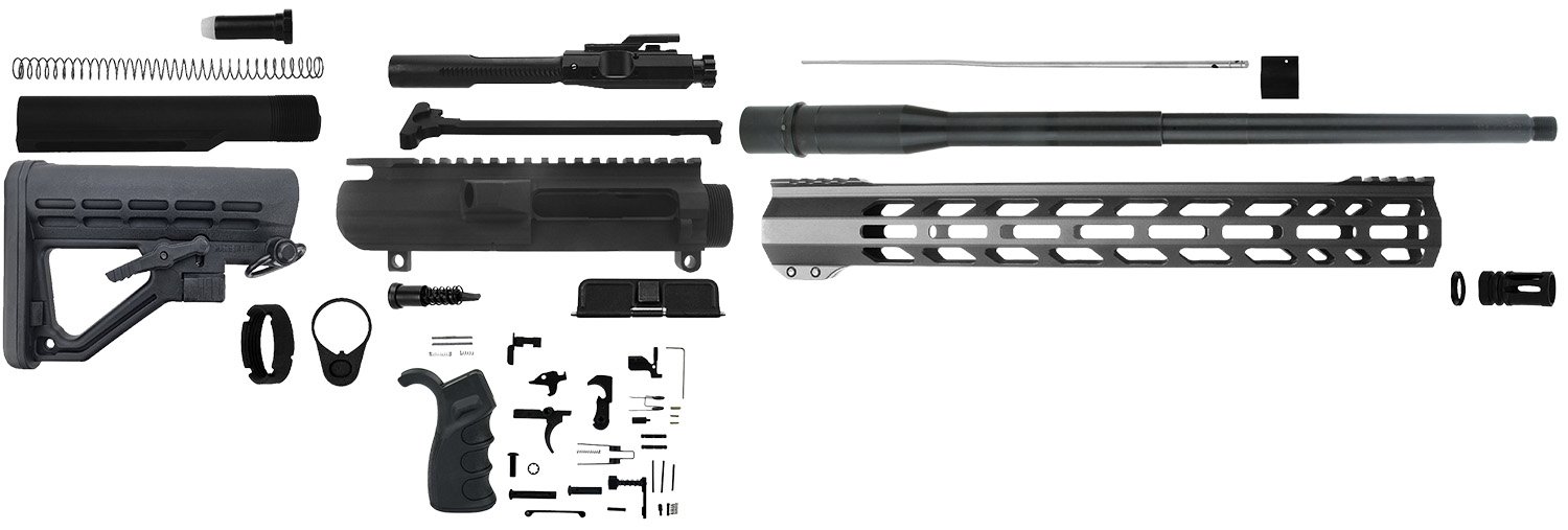 TacFire SSRK308LPK18BN AR Build Kit Rifle 308 Win AR-10 Black Nitride Al... - TacFire - AR BUILD KIT