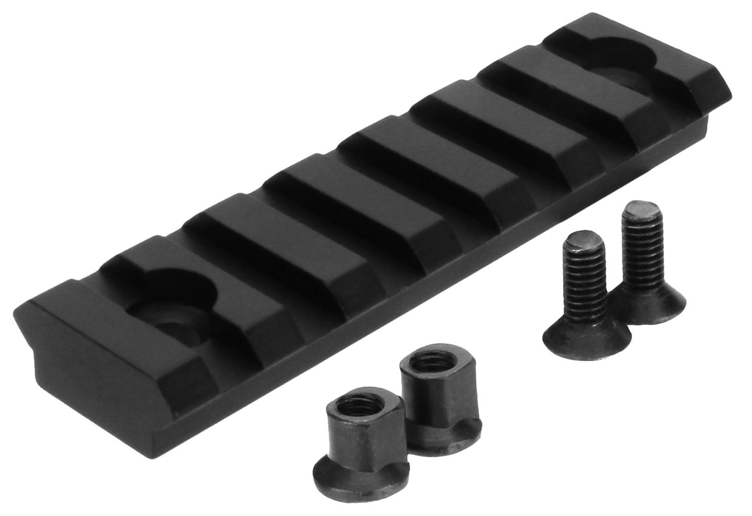 TacFire MAR102 KeyMod Picatinny Rail 3 Inch 7 Slots Black - TacFire - KEYMOD PICATINNY RAIL 3 INCH 7 SLOTS
