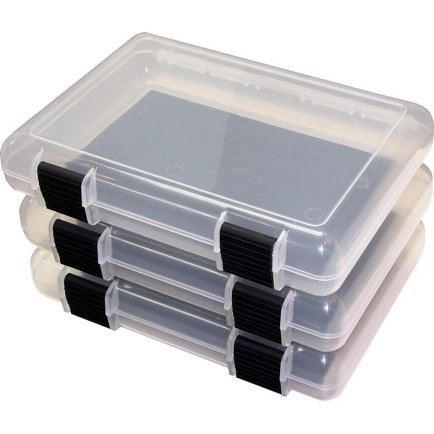 MTM Case-Gard In-Safe Storage Cases 12"x7"x1.8" Clear 3 Pack - MTM Case-Gard
