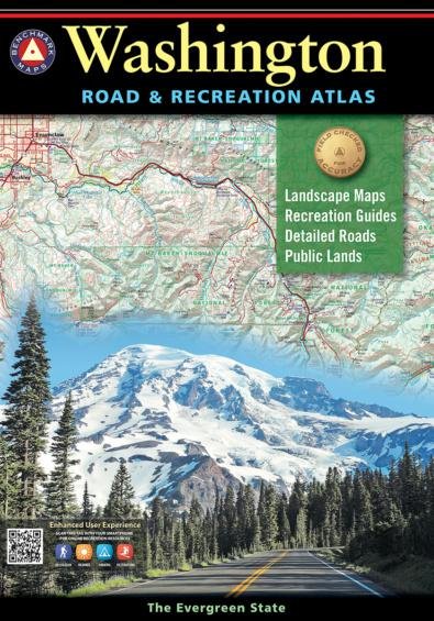 BENCHMARK WA-ATLAS Washington Road & Recreation Atlas 128pg 16 x 11 In