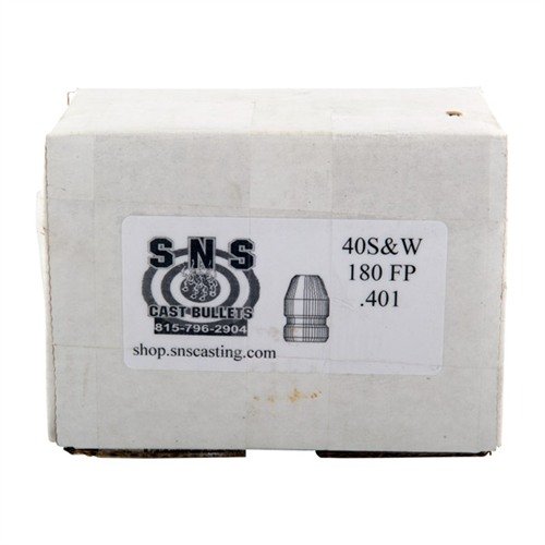 SNS SS40180FP .40 Cal/10mm 180gr FP Lead Bullets 500/Box - SNS CAST BULLETS - 40 CALIBER