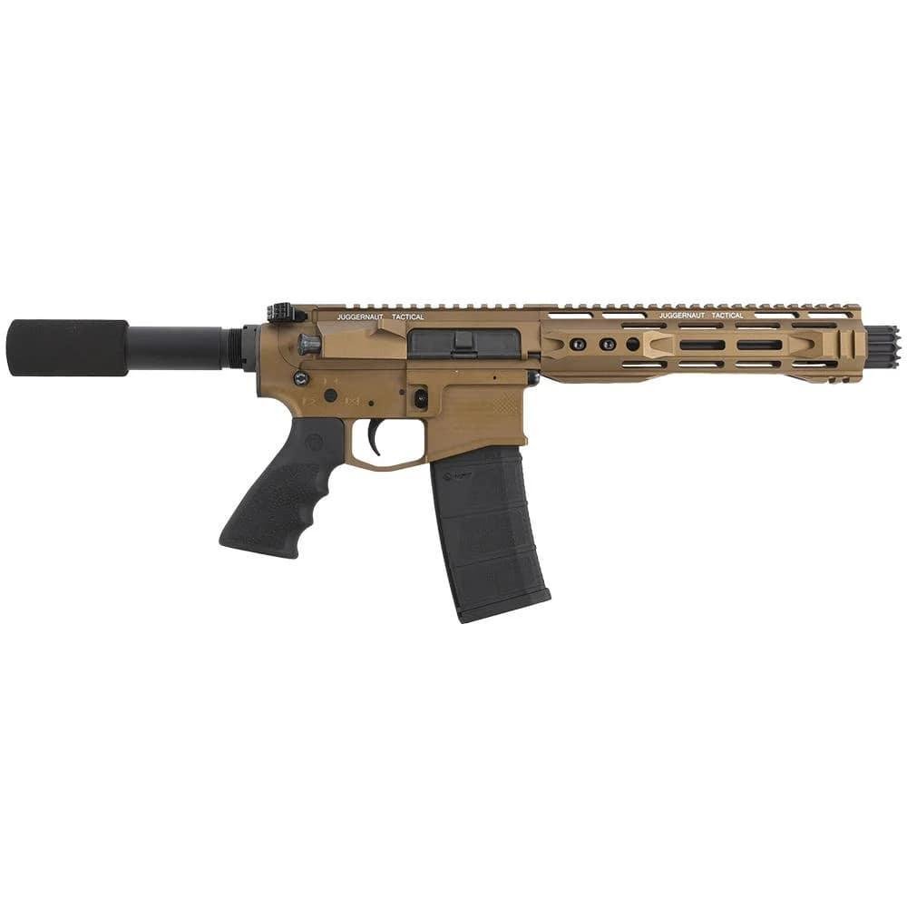 Juggernaut CA Roster AR-15 Handgun 5.56 10rd Magazine 8.5 Barrel Cerakote Burnt Bronze - Juggernaut Tactical - 5.56