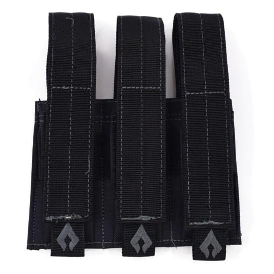 Advance Warrior PTMP-BL Pistol Triple Mag Pouch Black - Advance Warrior Solutions LLC