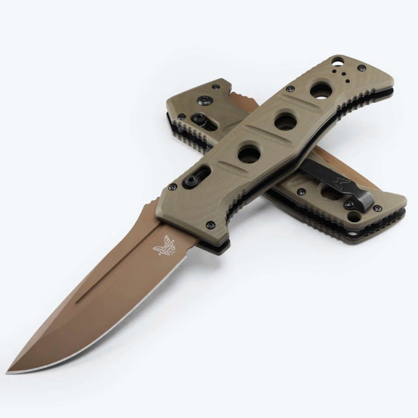 Benchmade Adamas AU/FDE/PL 3.8" OD Green G10 Scales