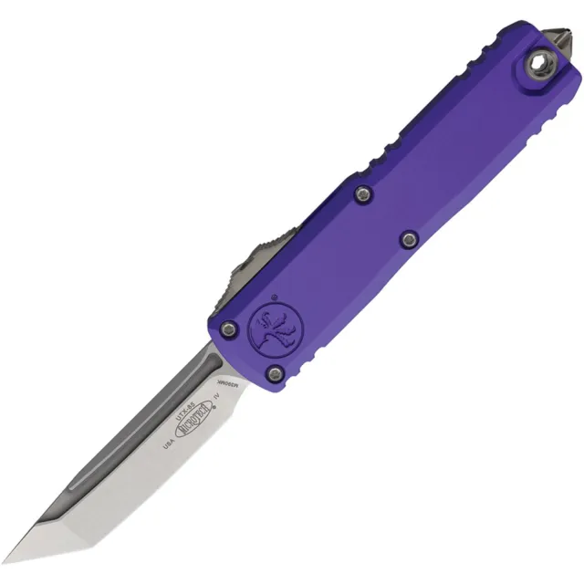 Microtech UTX-85 G4 3.1 In T/E Stonewash Purple Aluminum Handle