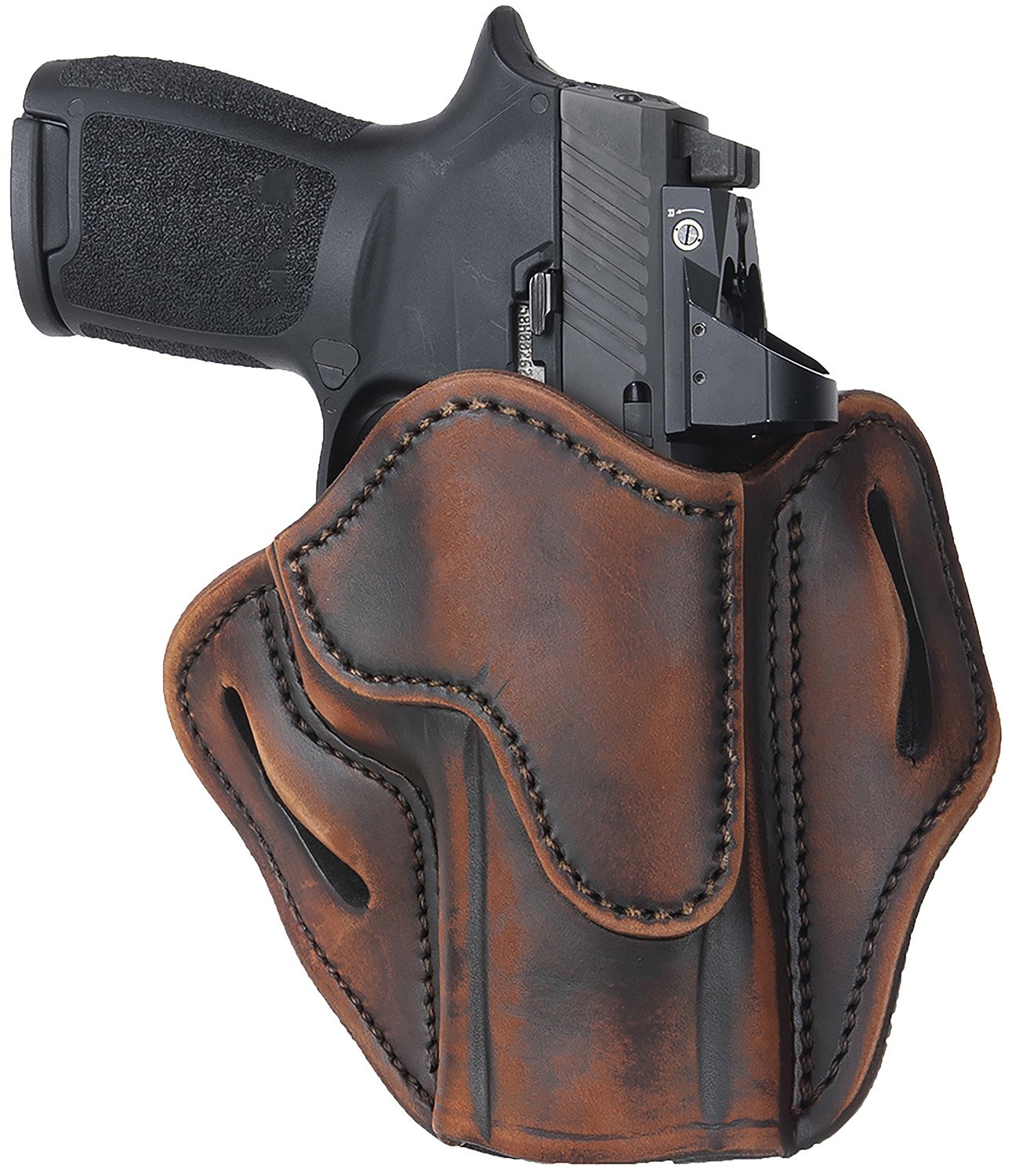 1791 Gunleather ORBH24VTGR Optic Ready OWB Holster Vintage Leather - 1791 Gunleather