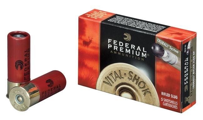 Federal PB127RS Premium Vital-Shok TruBall 12 Gauge 2.75" 1 oz Rifled Slug Shot 5 Per Box/50 Cs - Federal Premium Ammunition - RIFLED SLUG