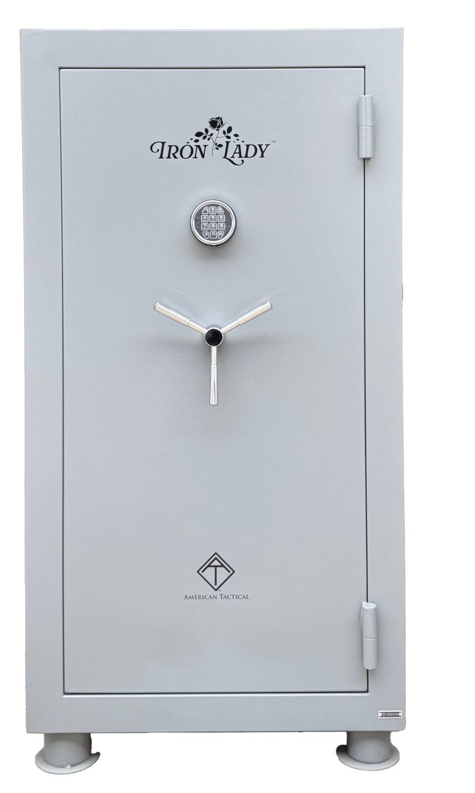 ATI IRON LADY MODEL L HOME SAFE 60X32X20 ELECTRONIC PANEL DBL FIRELINER FP 1200 GREY 29 GUN - American Tactical Inc