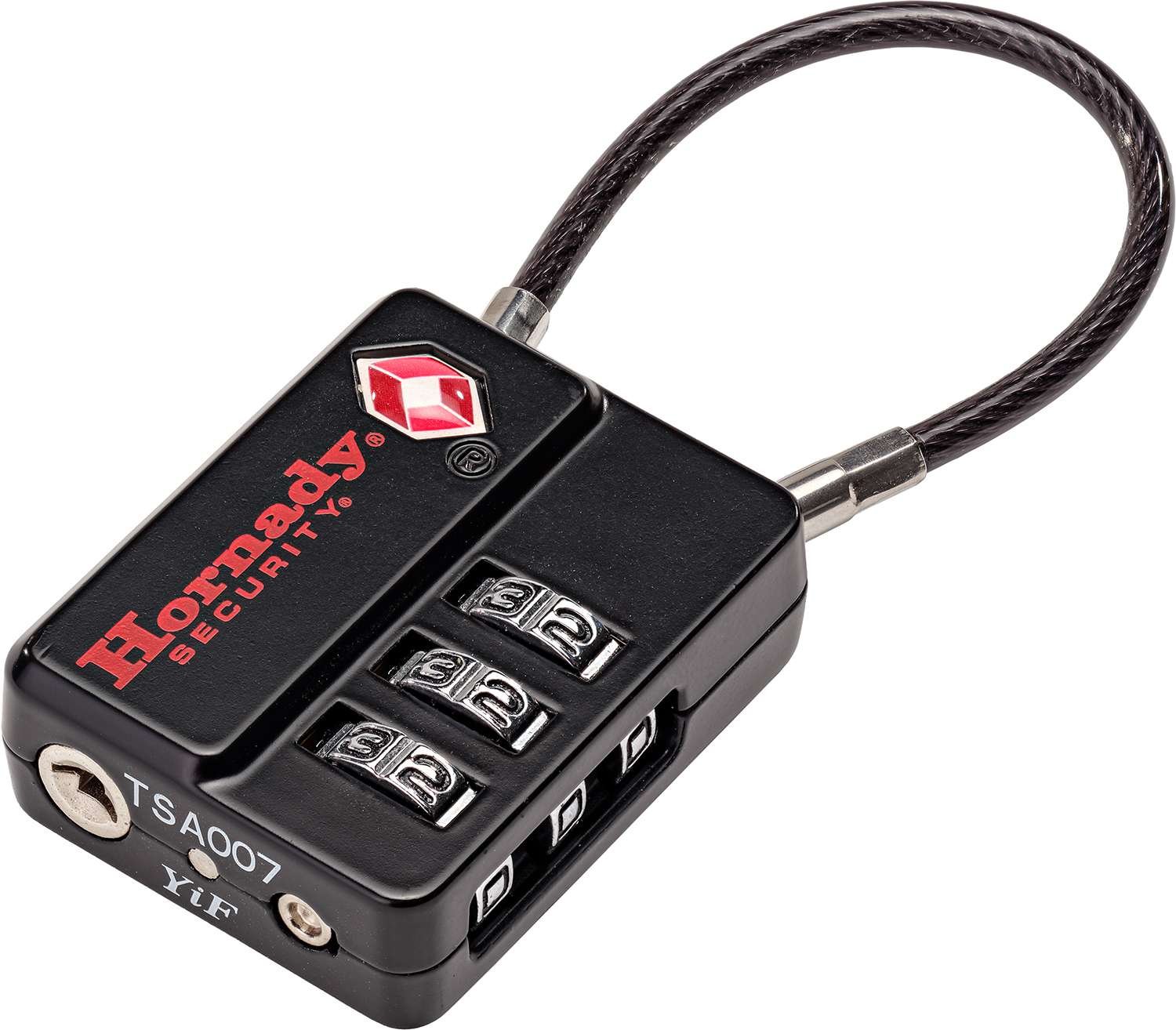 TSA Micro Flex Cable Lock Durable Three-Dial Combination Security - Hornady Manufacturing Company
