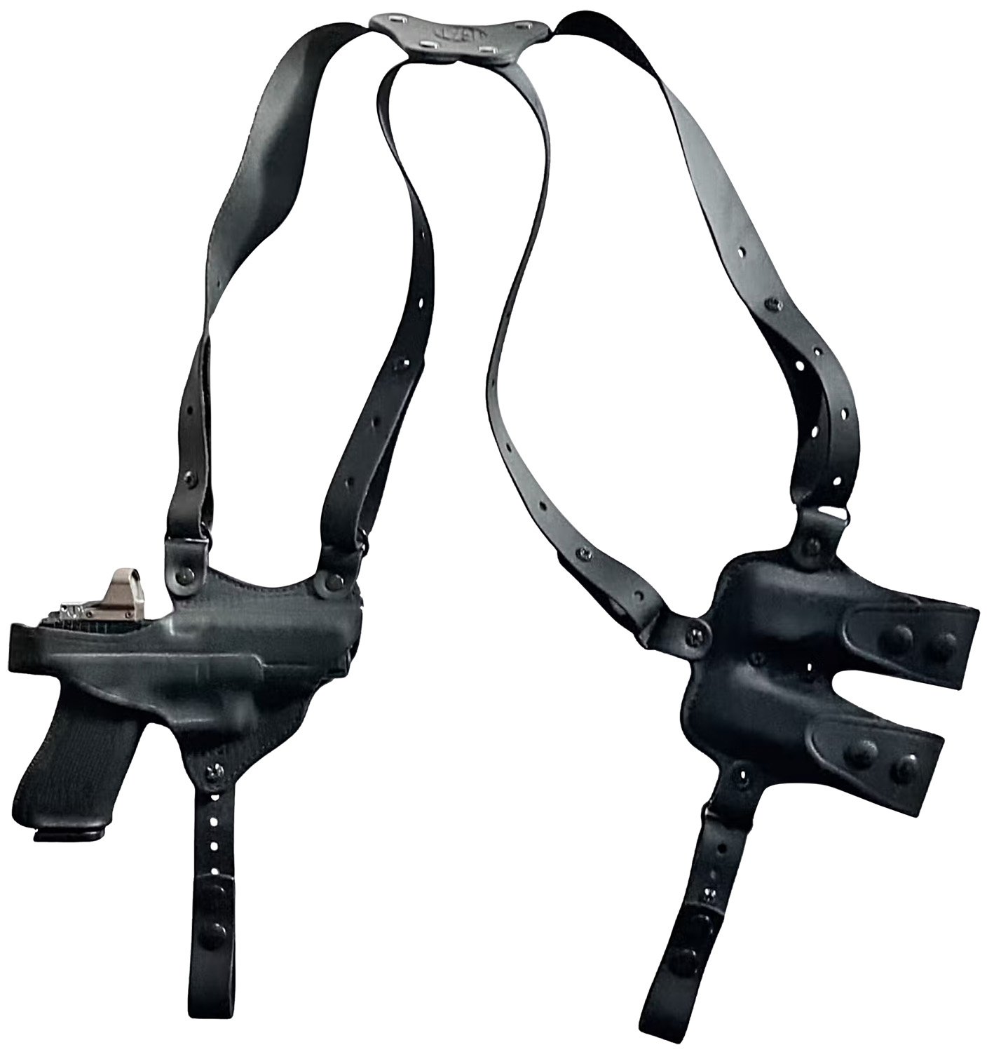1791 Gunleather NSS-2.1-SBL-H-R Glock Optic Ready Shoulder Holster RH - 1791 Gunleather - BLACK