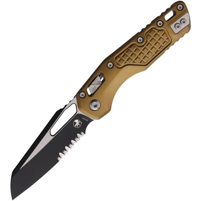 Microtech MSI 210-2FRTA 3.88 In SE/PS Black Aluminum Tan Handle
