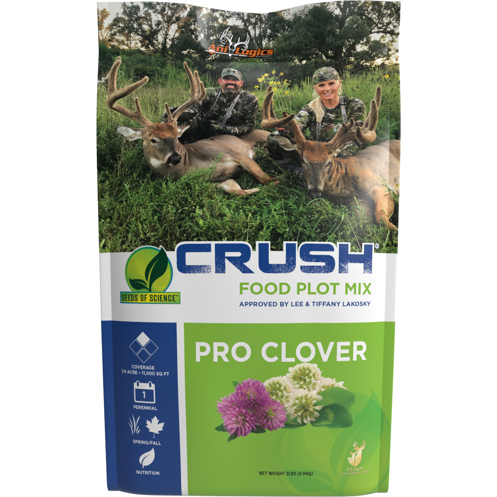 AniLogics 24002 CRUSH Pro Clover Blend Seed 2 lbs, 1/4 Acre Coverage