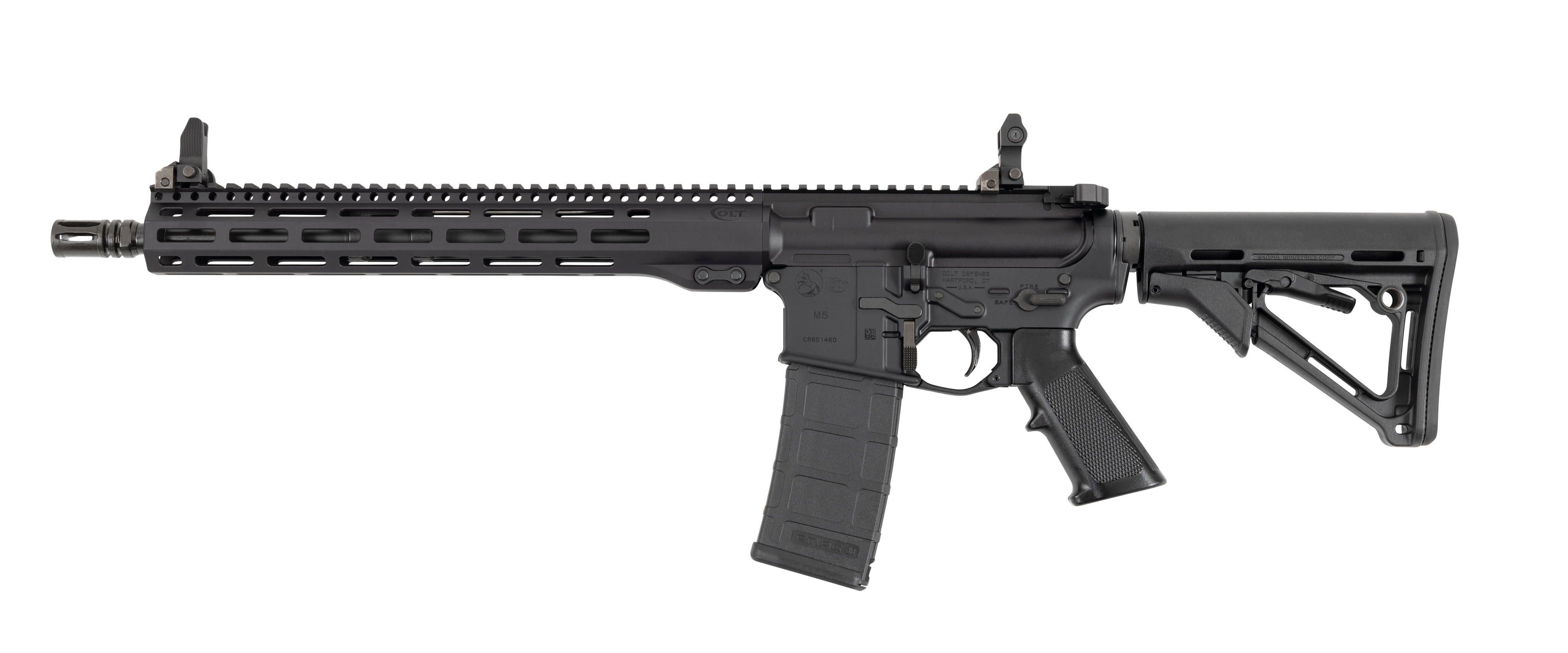 Colt M5 Short Barrel Rifle 5.56 Nato 14.5 in BLK w/CTR STK, Troy Sights 30rd - Colt