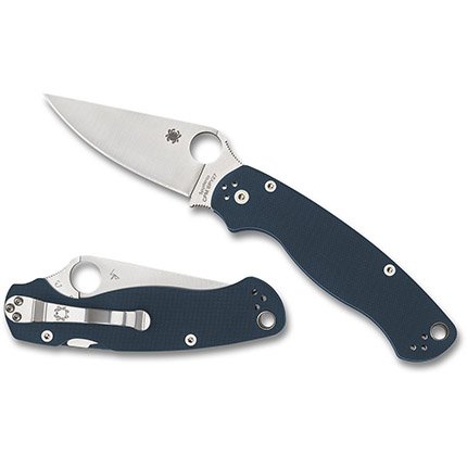 Spyderco C81GPCBL2 Para Military 2 Cobalt Blue G-10 CPM SPY27 Knife - Spyderco