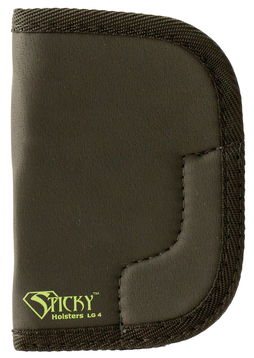 Sticky Holsters LG-4 Large Revolvers 3" - Ambidextrous Synthetic Black, Latex-Free Rubber, Smith & Wesson 686 L-Frame - Sticky Holsters - BLACK/GREEN
