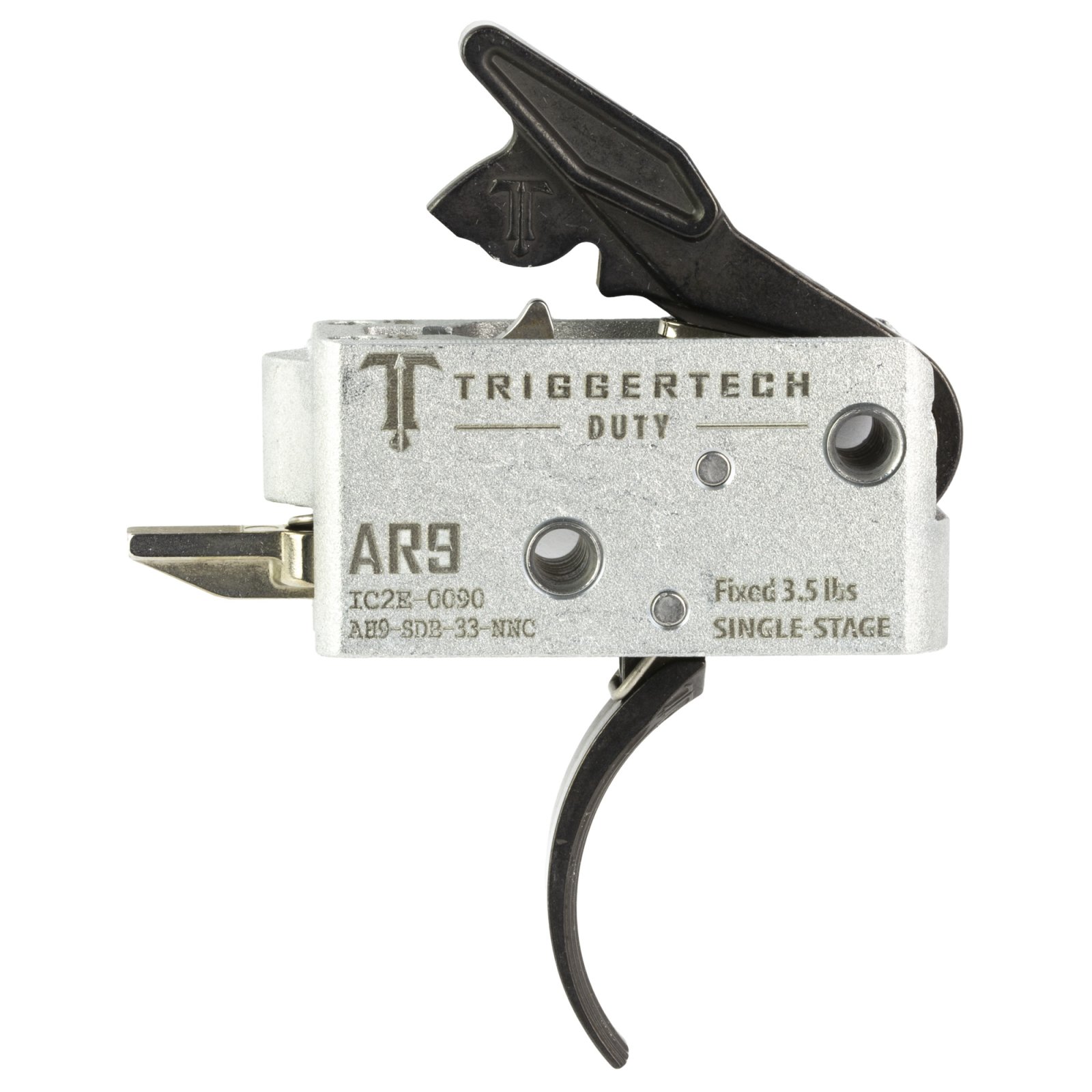 TriggerTech AH9SDB33NNC AR-9 Duty Curved Trigger 3.5 lbs Single-Stage