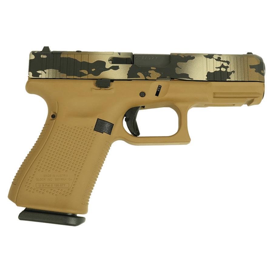Glock V-Series Model 19 Optic Ready & Ported Handgun 9mm Luger 15rd Magazines (3) 4 Ported Barrel FDE Multi-Cam Cerakote Austria - Glock