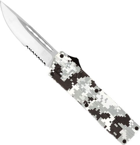 Cobratec WDCCTLWDS Lightweight OTF Winter Digi 3.25" DP Serrated Knife - CobraTec Knives
