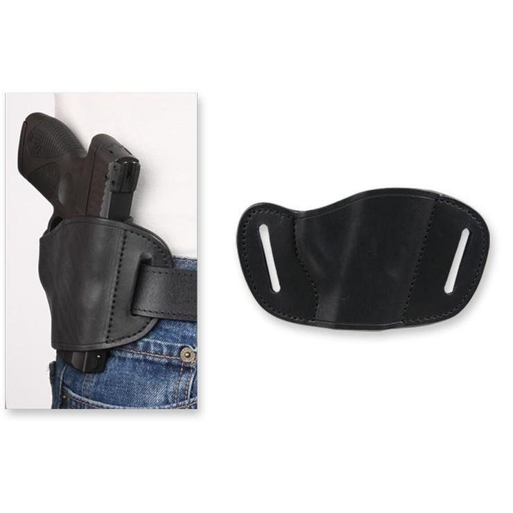 Bulldog MLBRS Molded OWB Black Leather Belt Slide Holster for J Frame - Bulldog - BLACK